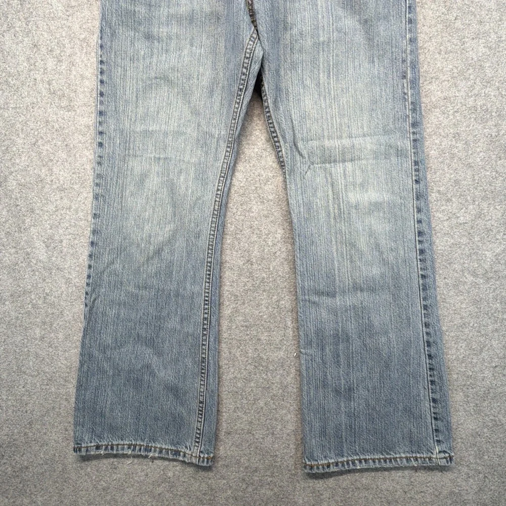 Levis 527 Jeans Mens 32x30 Blue Cotton Bootcut Western Rips Denim Pants Y2K